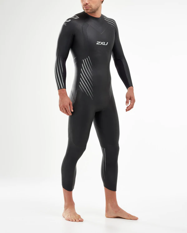 2XU Mens Propel 1 Wetsuit Black/Silver Shadow