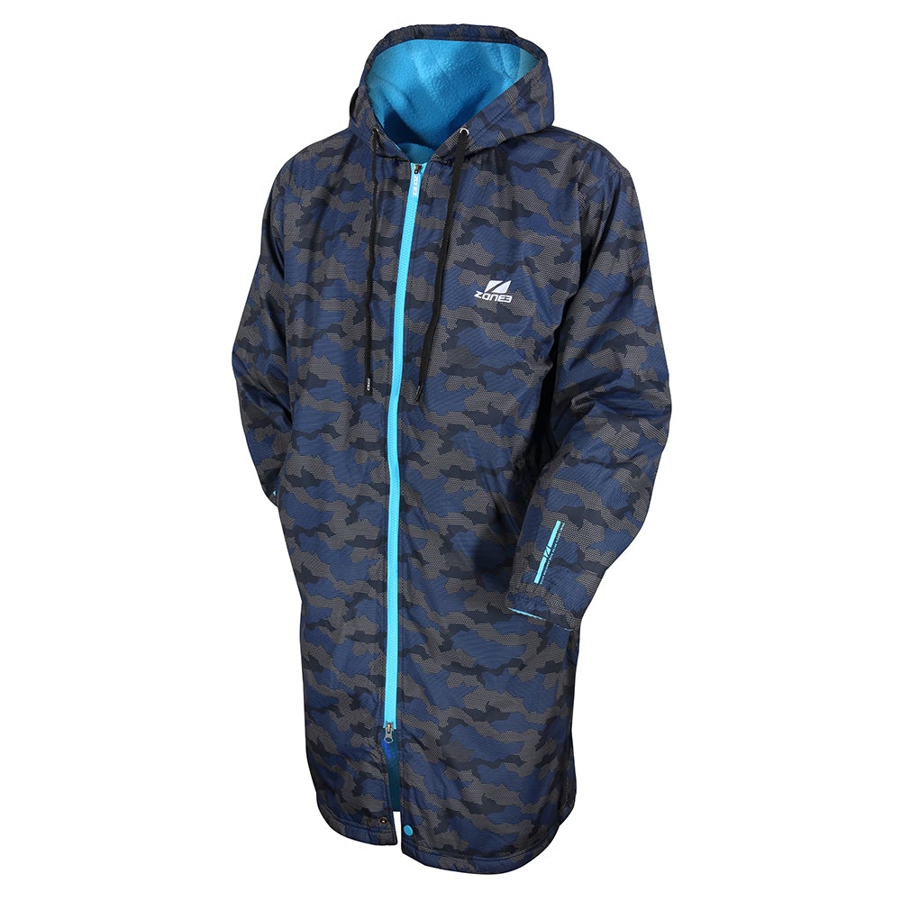 Zone3 Polar Fleece Parka Robe - Camo/Blue