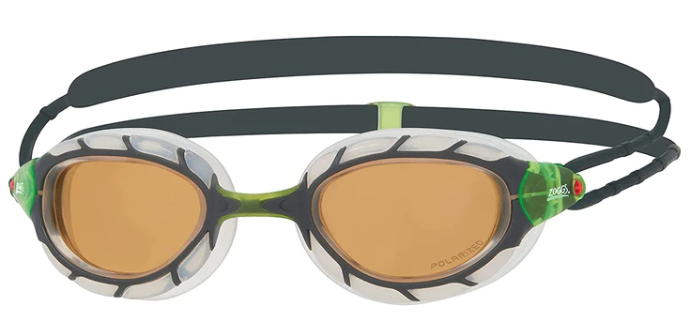 Zoggs Predator Polarised Ultra Swimming Goggles (grey & green)