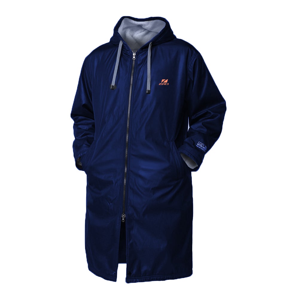 Zone3 Polar Fleece Parka Robe -Navy/Orange