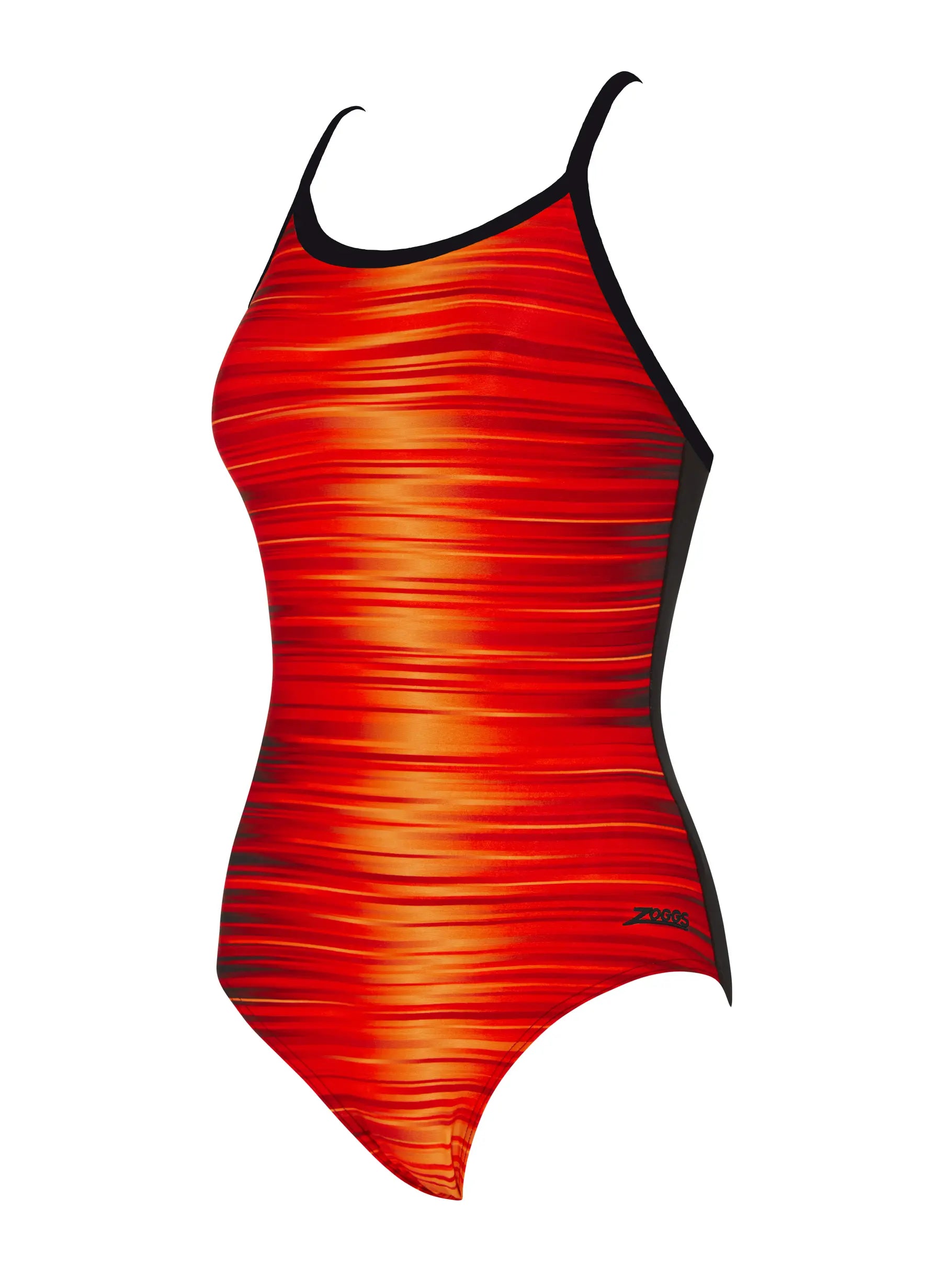 Zoggs Womens Pipeline Orange Strikeback Swimsuit