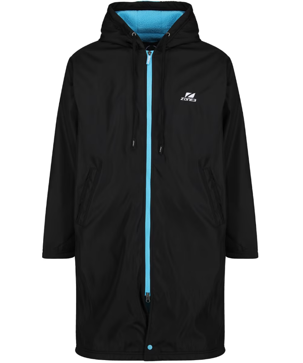 Zone3 Polar Fleece Parker Robe- Black/Blue