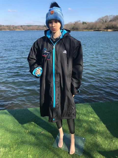 Quayswim Zone3 Parka Fleece Black/Blue
