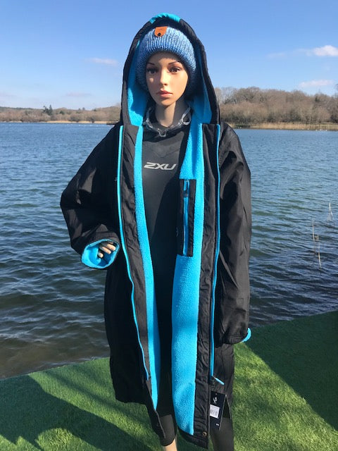 Quayswim Zone3 Parka Fleece Black/Blue