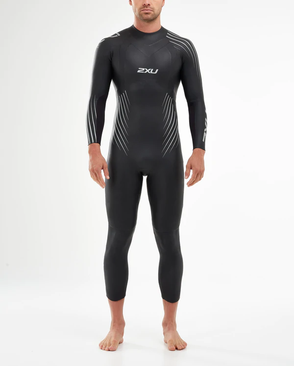2XU Mens Propel 1 Wetsuit Black/Silver Shadow