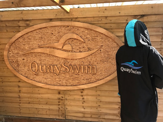 Quayswim Zone3 Parka Fleece Black/Blue