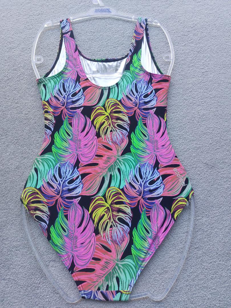 Zoggs Swimsuit Ecofeel Silver Lined Scoopback (Ex Display)