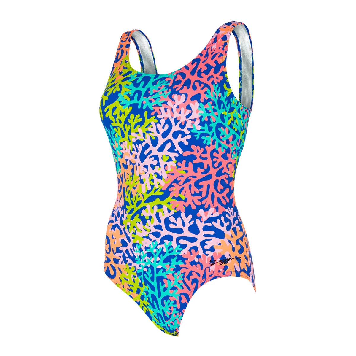 Zoggs Swimsuit Sea Change Ecofeel Silver Lined Scoopback