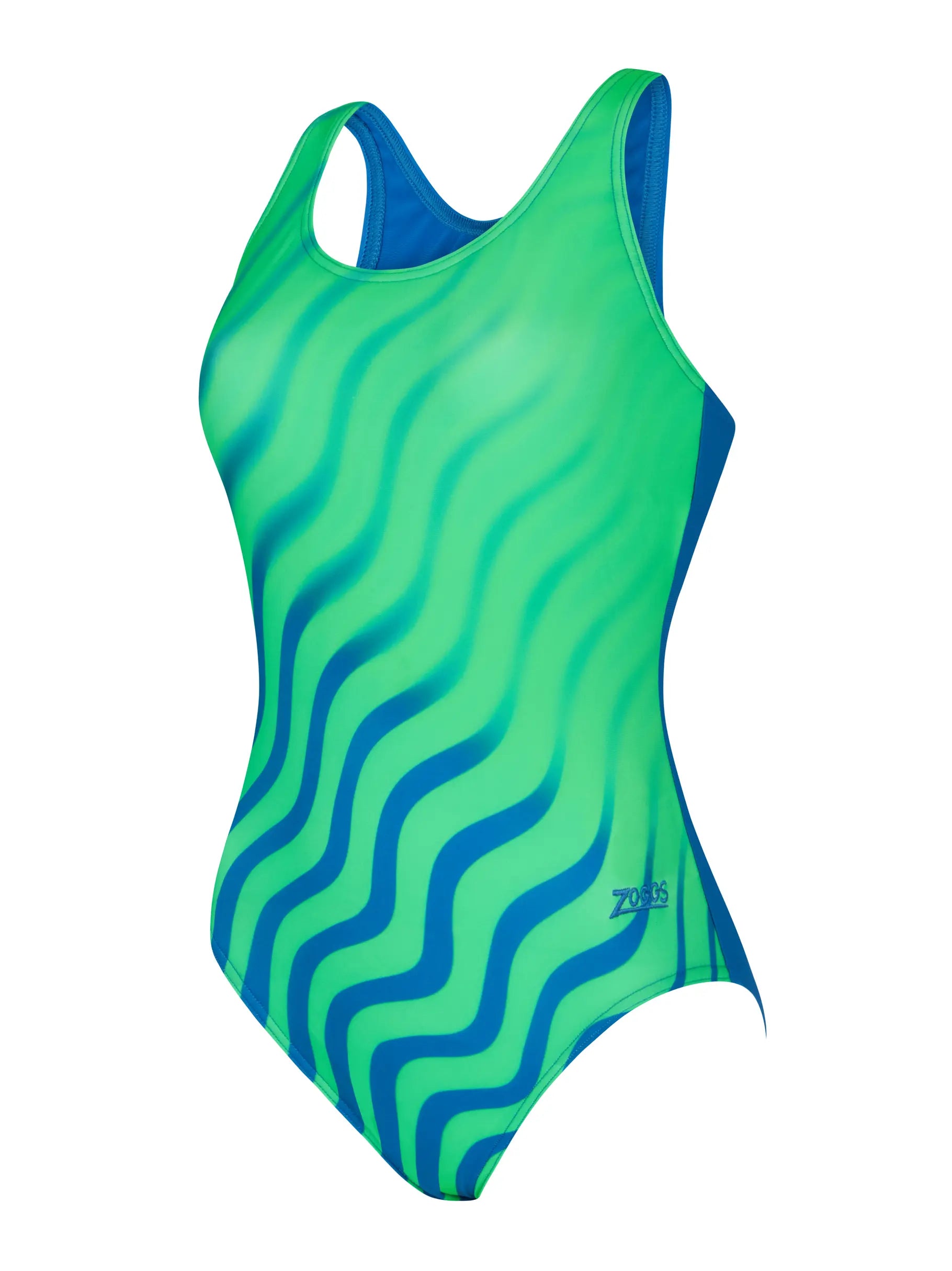 Zoggs Womens Blue Disco Sonicback Swimsuit