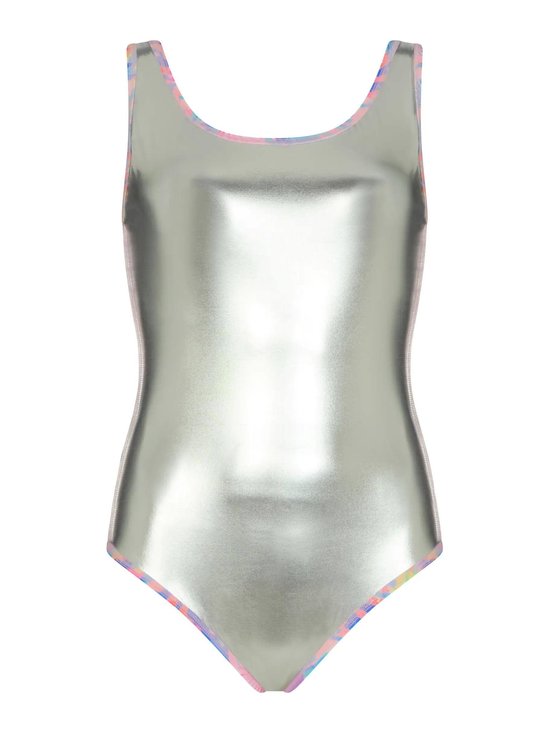 Zoggs Womens Crazy Clam Silver Lined Scoopback Swimsuit