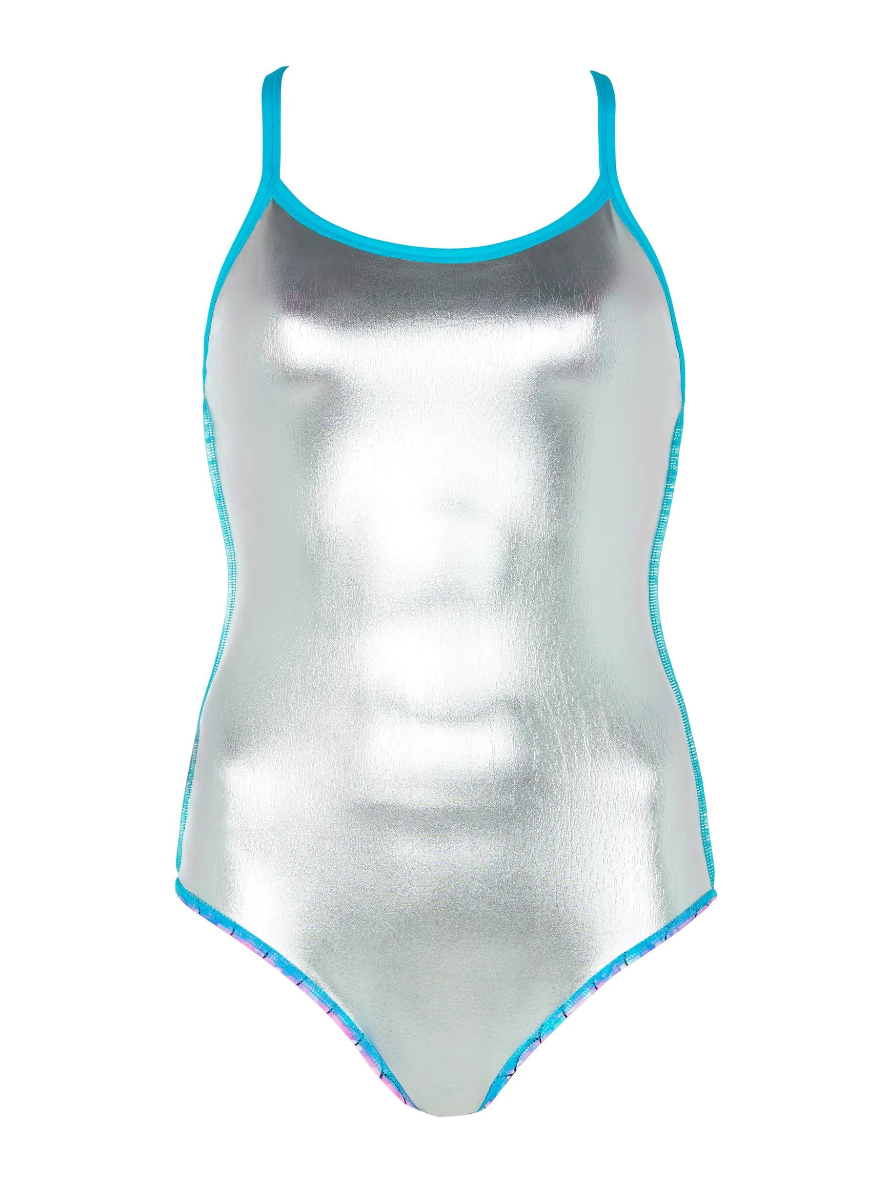 Womens Sirene Sparkle Silver Lined Strikeback Swimsuit